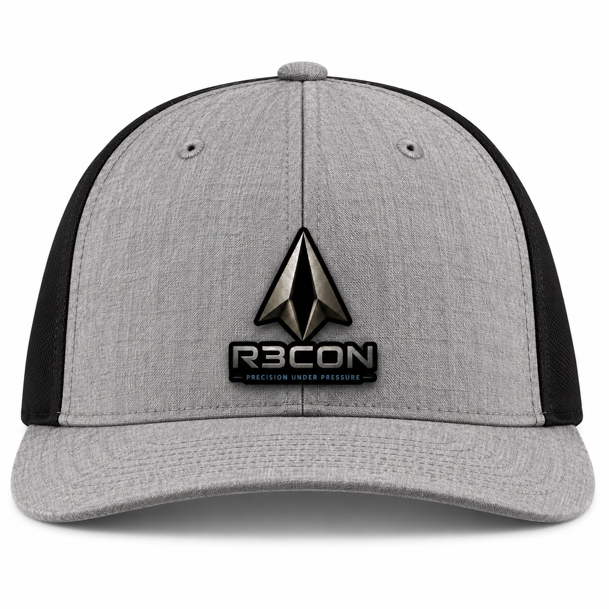 R3CON Heather Gray & Black Curved-Brim Hat